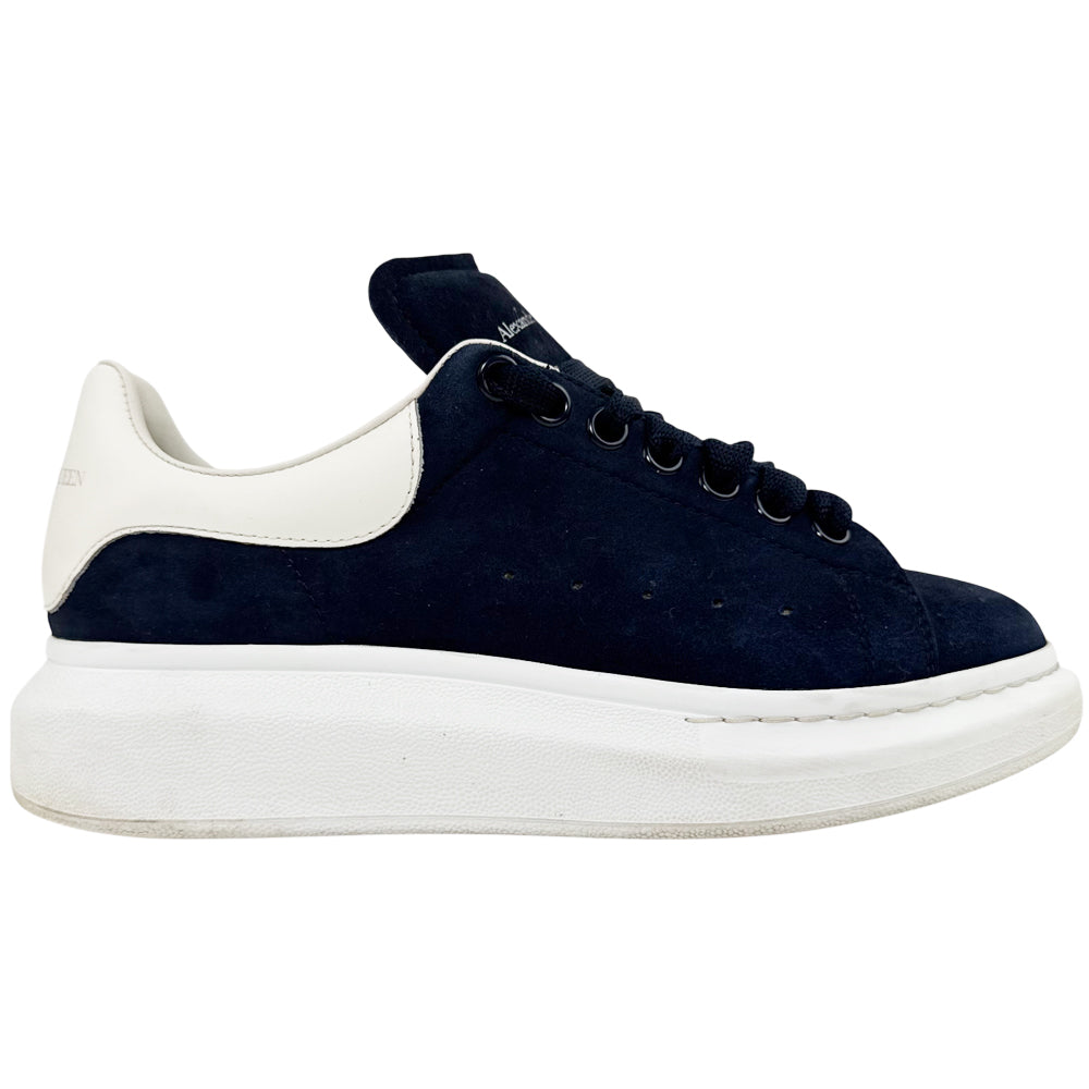 ALEXANDER McQUEEN Navy Suede White Leather Trainers Size 6 LHQ1301