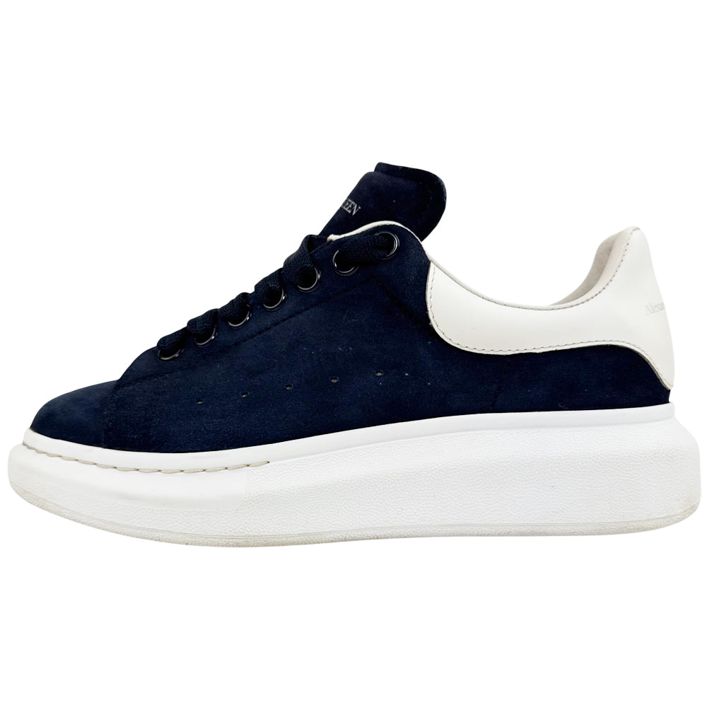 ALEXANDER McQUEEN Navy Suede White Leather Trainers Size 6 LHQ1301