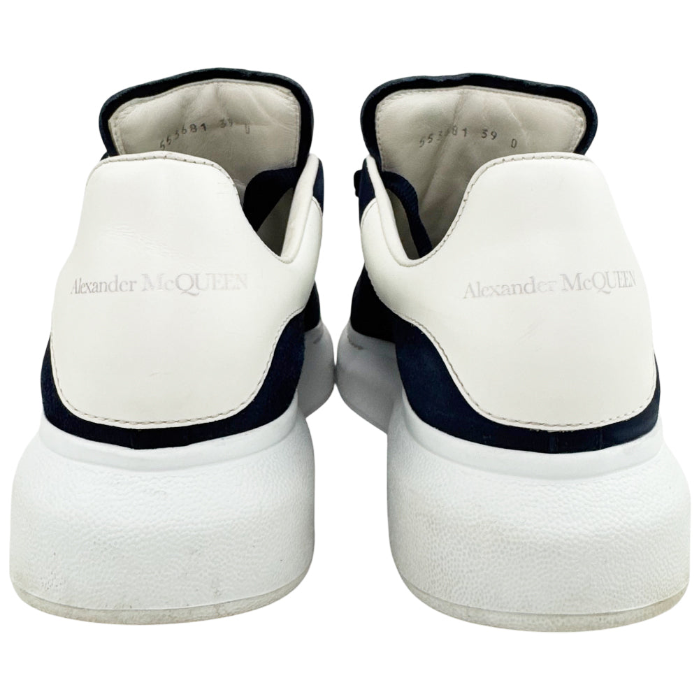 ALEXANDER McQUEEN Navy Suede White Leather Trainers Size 6 LHQ1301