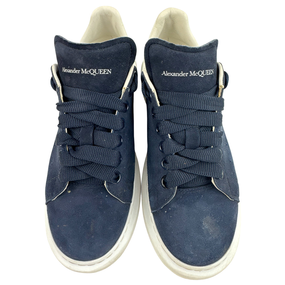 ALEXANDER McQUEEN Navy Suede White Leather Trainers Size 6 LHQ1301