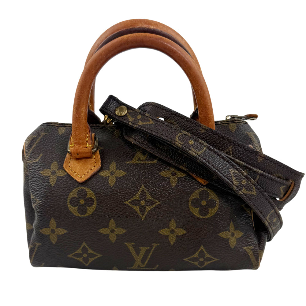 LOUIS VUITTON Mini Nano Speedy Monogram Shoulder Bag LHQ1302