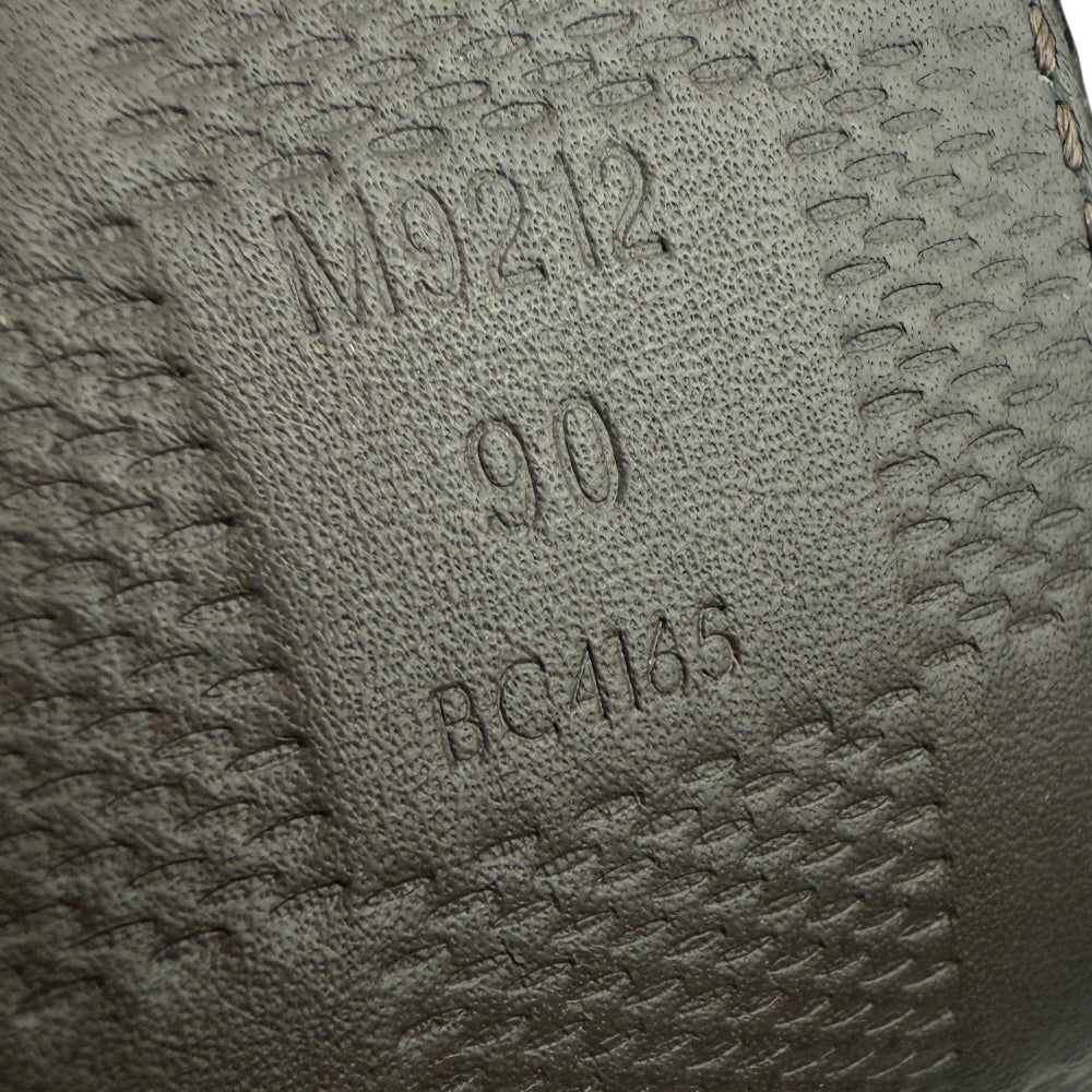 LOUIS VUITTON Infini Leather Damier Reversible Orange/Grey Belt Size 36" LHQ1304