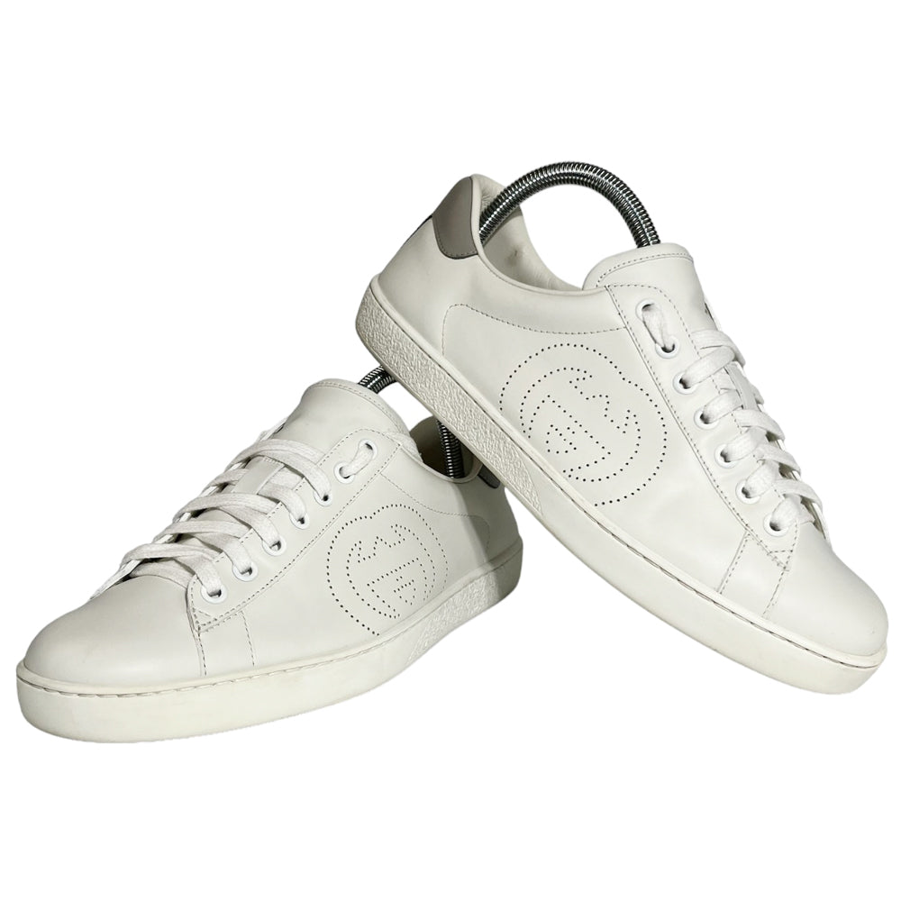 GUCCI Ace Perforate Low Top Trainers Size 5 UK LHQ131