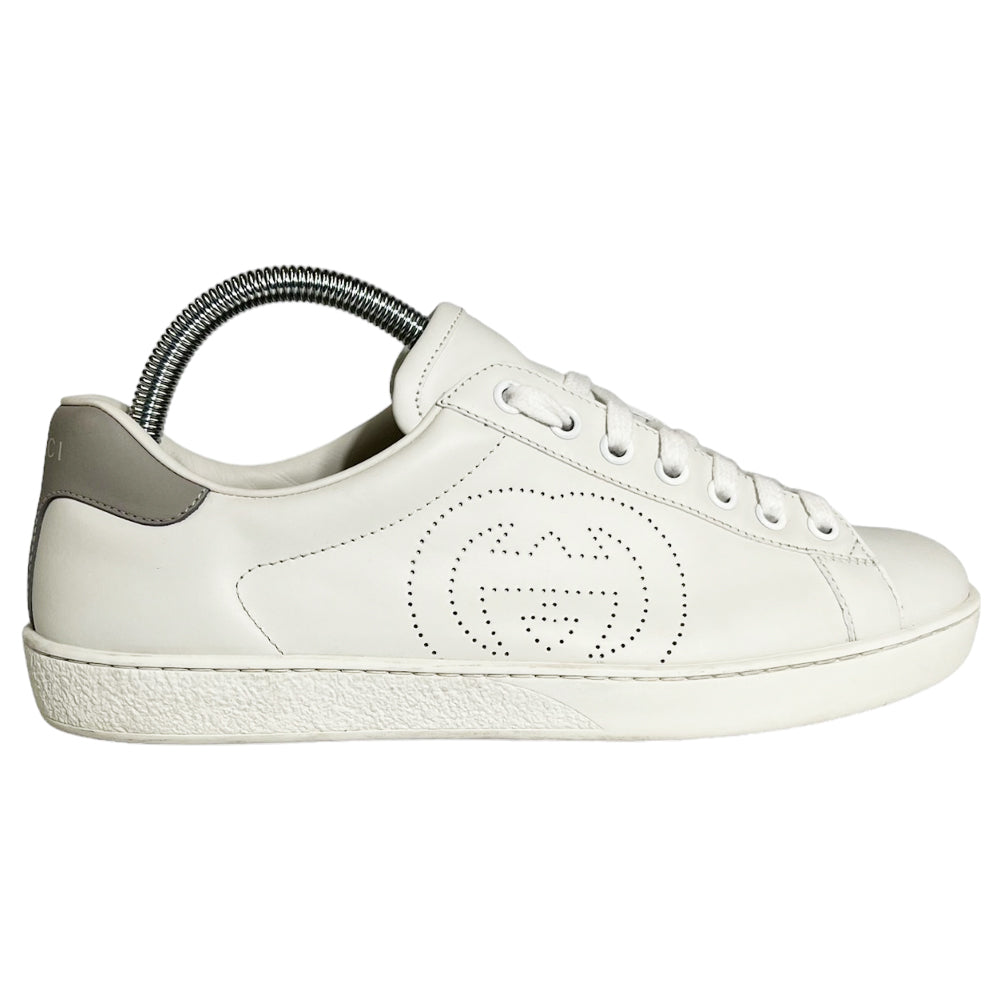 GUCCI Ace Perforate Low Top Trainers Size 5 UK LHQ131