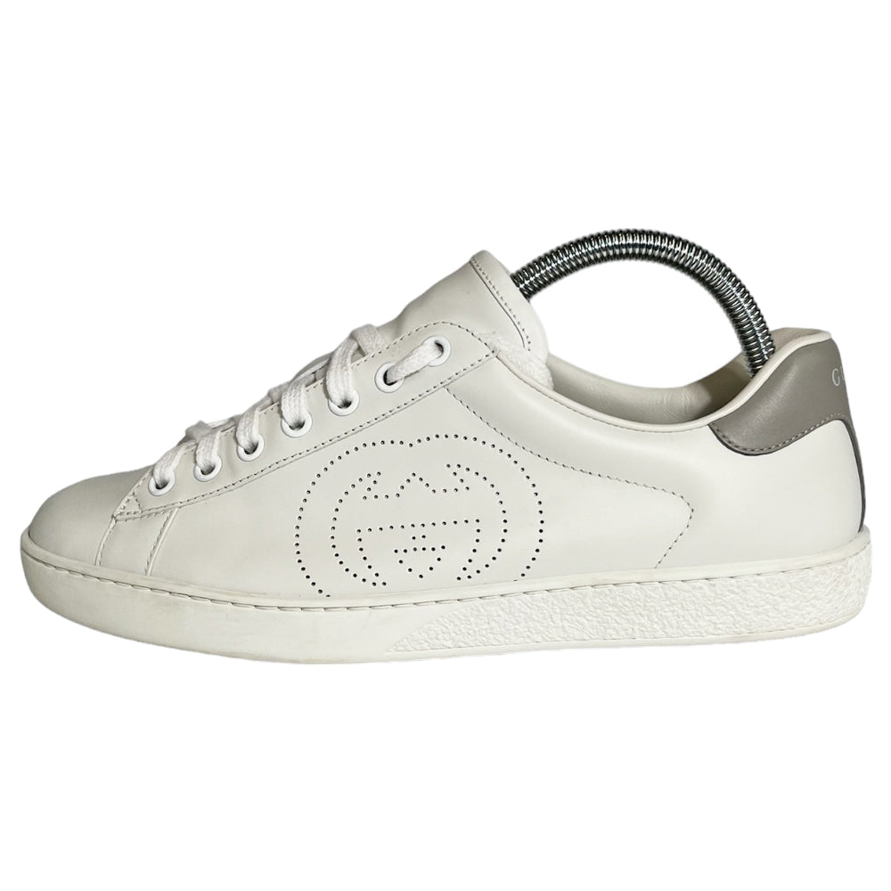 GUCCI Ace Perforate Low Top Trainers Talla 5 UK LHQ131