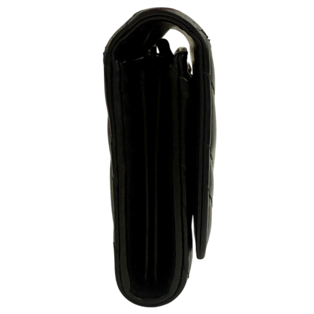 GUCCI Marmont Chevron Black Leather Purse LHQ1312