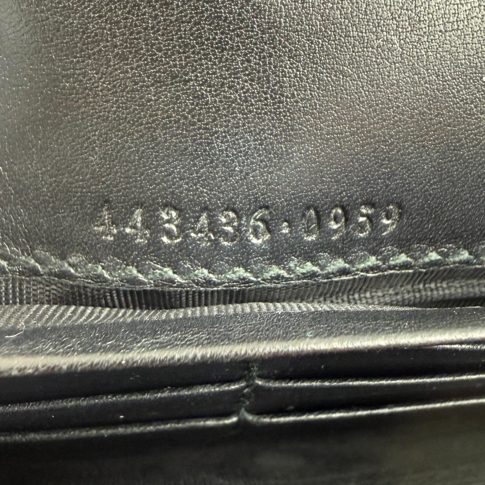 GUCCI Marmont Chevron Black Leather Purse LHQ1312