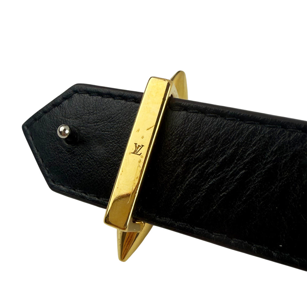 LOUIS VUITTON Monogram Flowergram Reversible Belt Size 32 LHQ1321