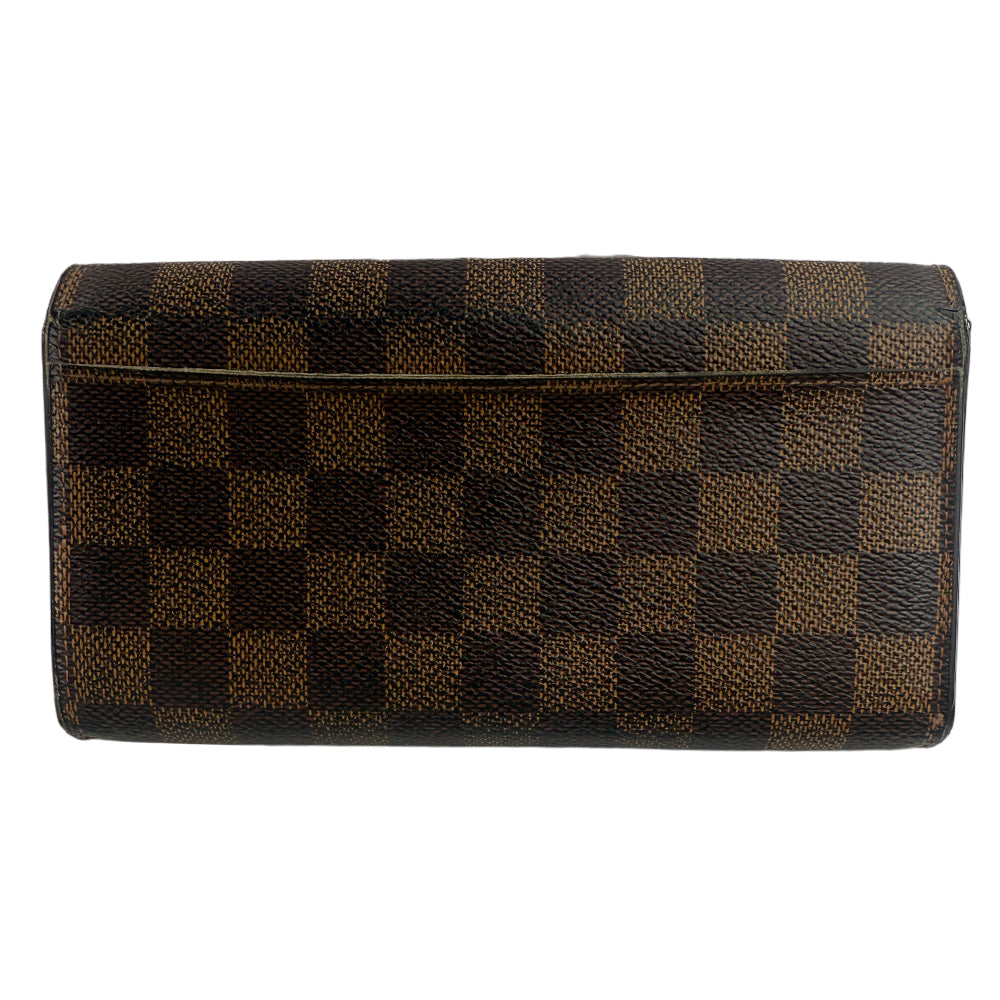 LOUIS VUITTON Damier Ebene Sarah Ebene Purse Wallet LHQ1323
