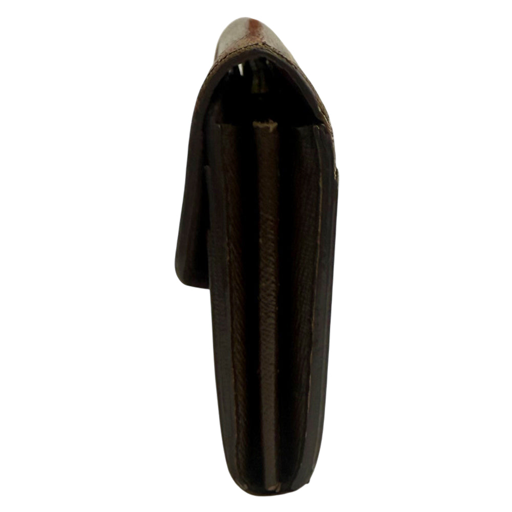 LOUIS VUITTON Damier Ebene Sarah Ebene Purse Wallet LHQ1323