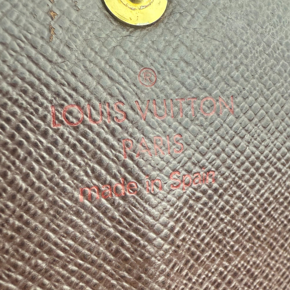 LOUIS VUITTON Damier Ebene Sarah Ebene Purse Wallet LHQ1323