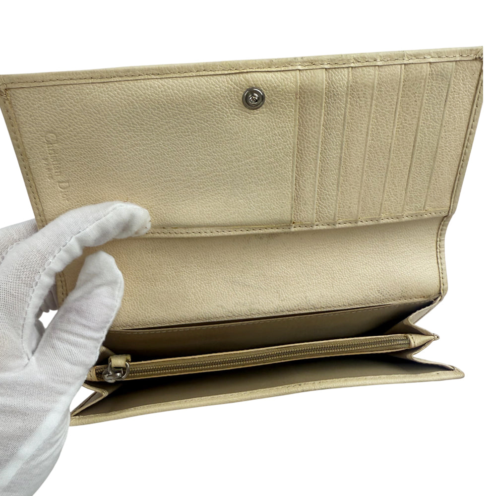 CHRISTIAN DIOR Trotter Flower Long Purse LHQ1325