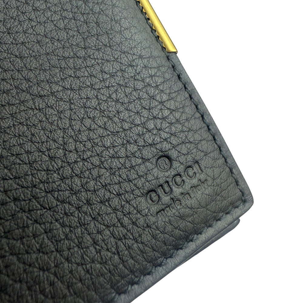 GUCCI Black Leather Bifold Wallet With Box LHQ1327