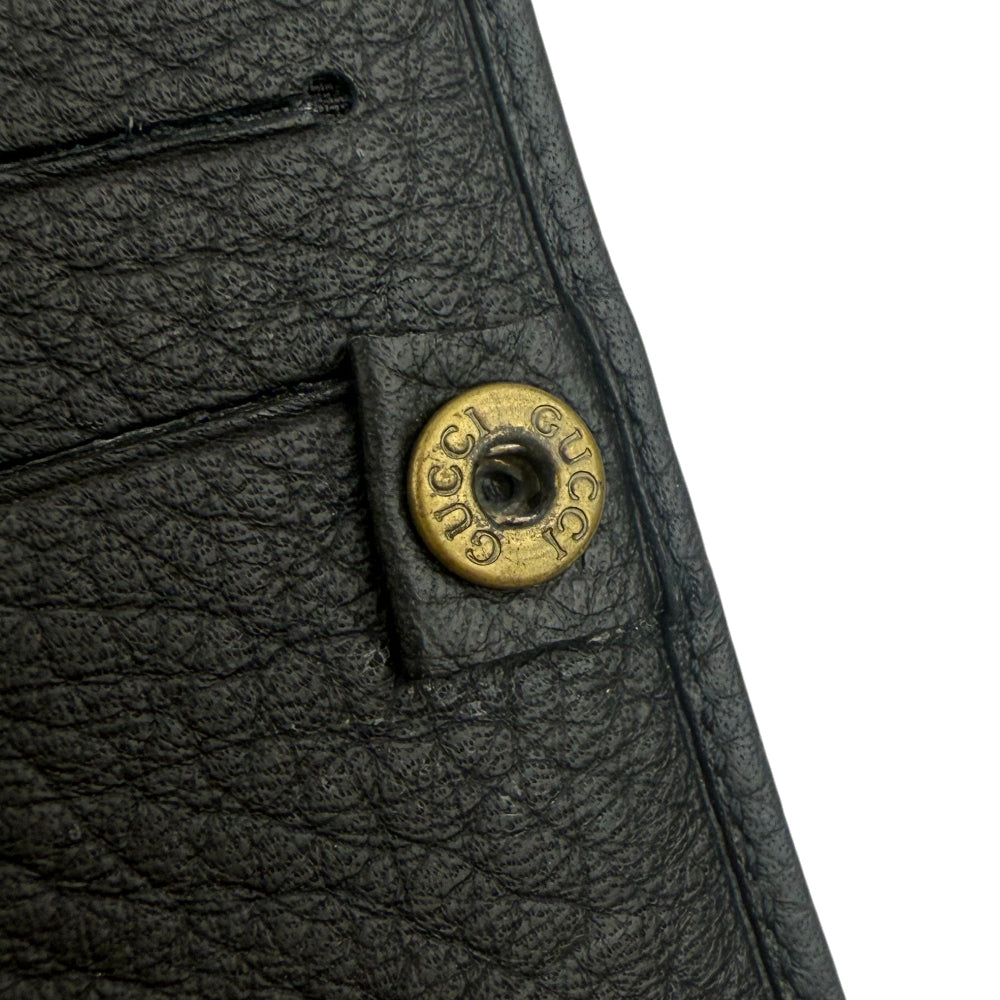 GUCCI Black Leather Bifold Wallet With Box LHQ1327