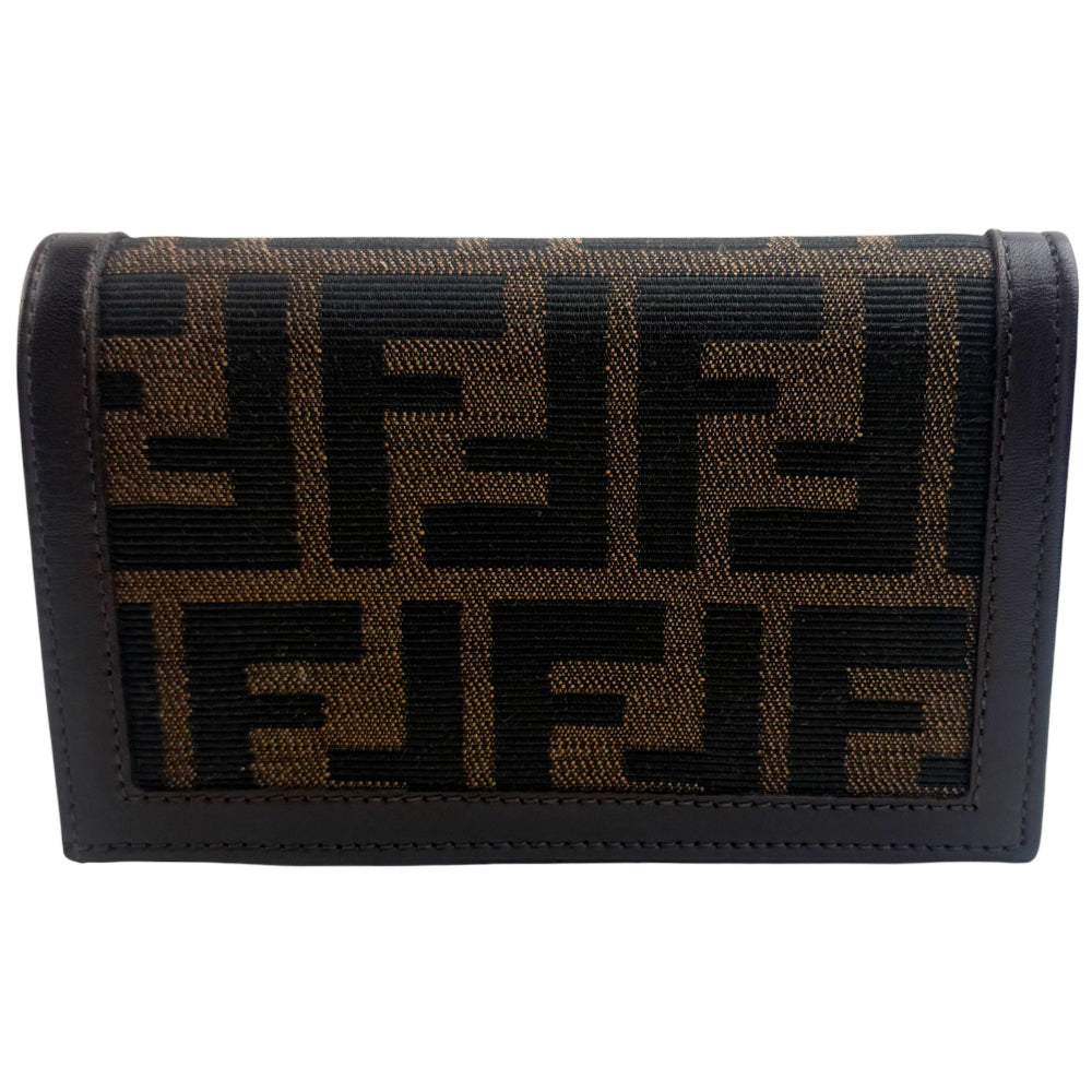 FENDI Zucca Canvas & Leather Bifold Wallet With Box LHQ1341