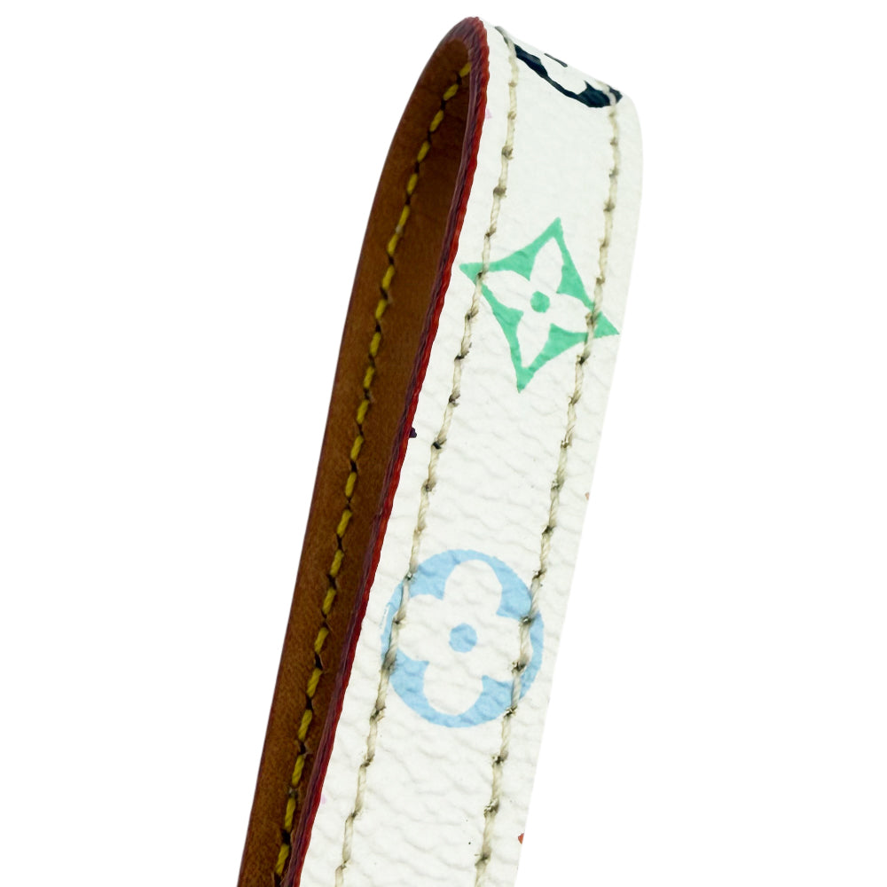 LOUIS VUITTON Multi Colour White Monogram Mobile Phone Strap Bag Charm LHQ1343