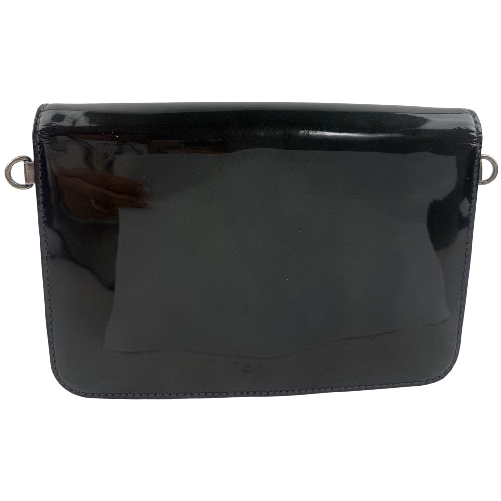 MARC JACOBS Black Leather Patent Shoulder Bag LHQ1345