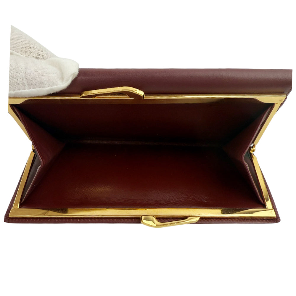 CARTIER Must Line Leather Long Purse Bordeaux LHQ1351