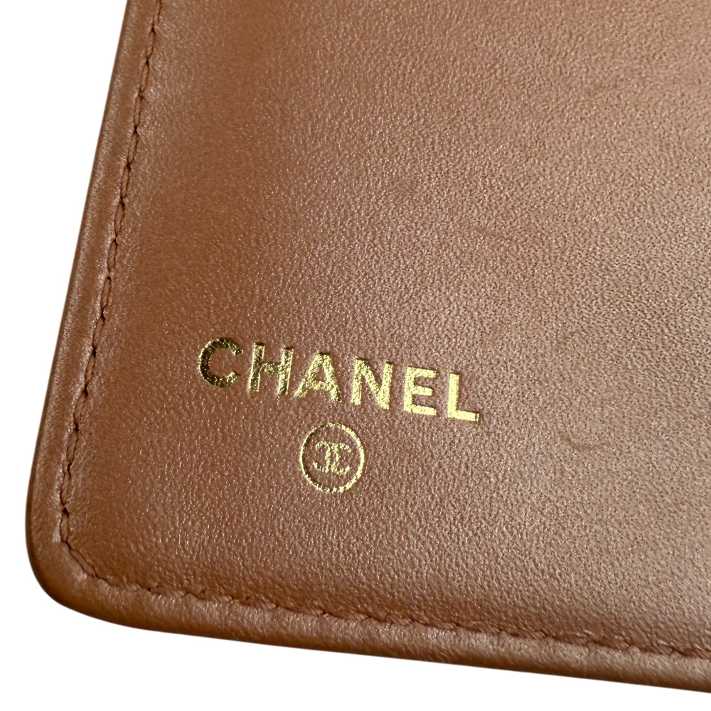 CHANEL Matelasse Rose Gold Boy Long Purse LHQ1353