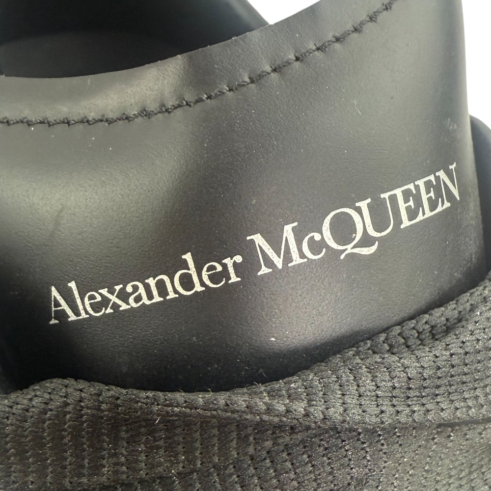 ALEXANDER MCQUEEN Black & White Leather Trainers Size 6 LHQ1358
