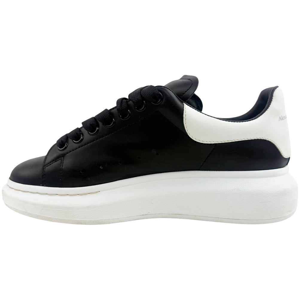 ALEXANDER MCQUEEN Black & White Leather Trainers Size 6 LHQ1358