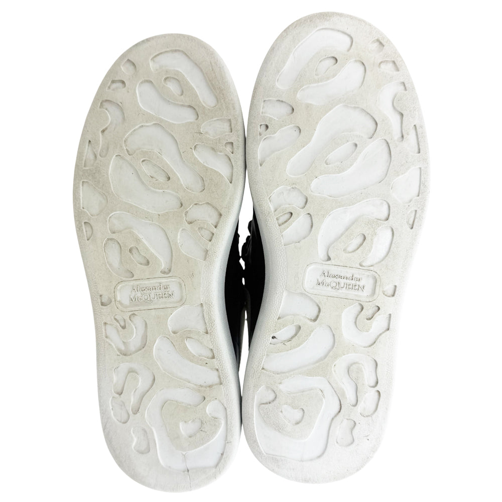 ALEXANDER MCQUEEN Black & White Leather Trainers Size 6 LHQ1358