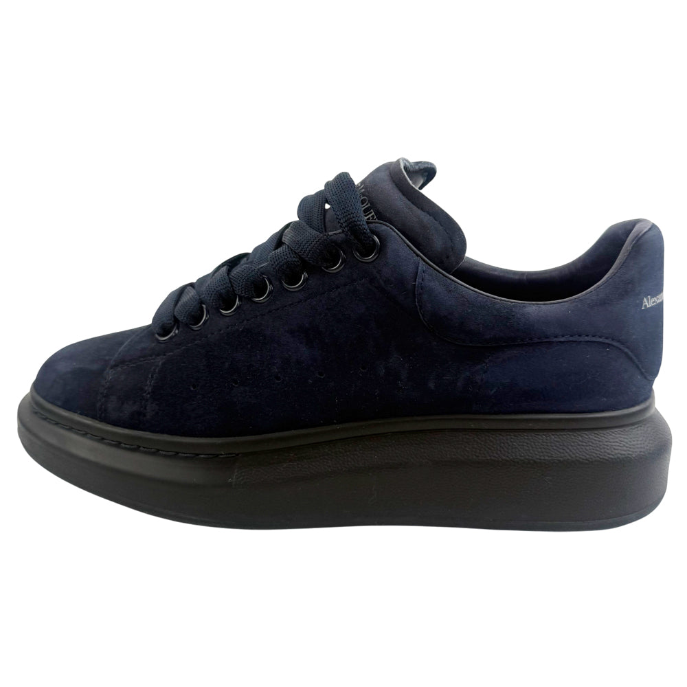ALEXANDER McQUEEN Blue Suede Trainers Size 6 LHQ1362