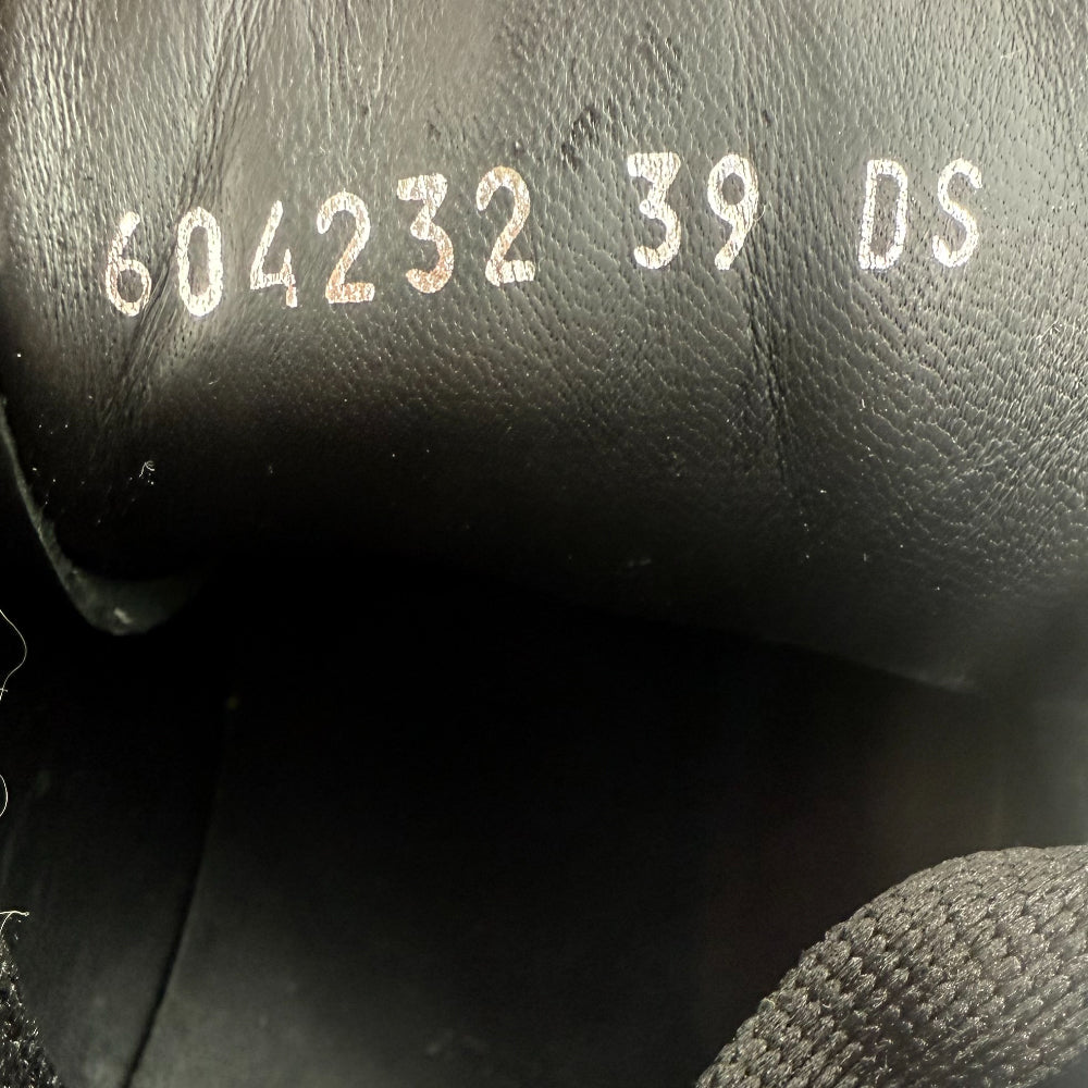 ALEXANDER McQUEEN Black Leather Clear Sole Trainers Size 6 LHQ1368