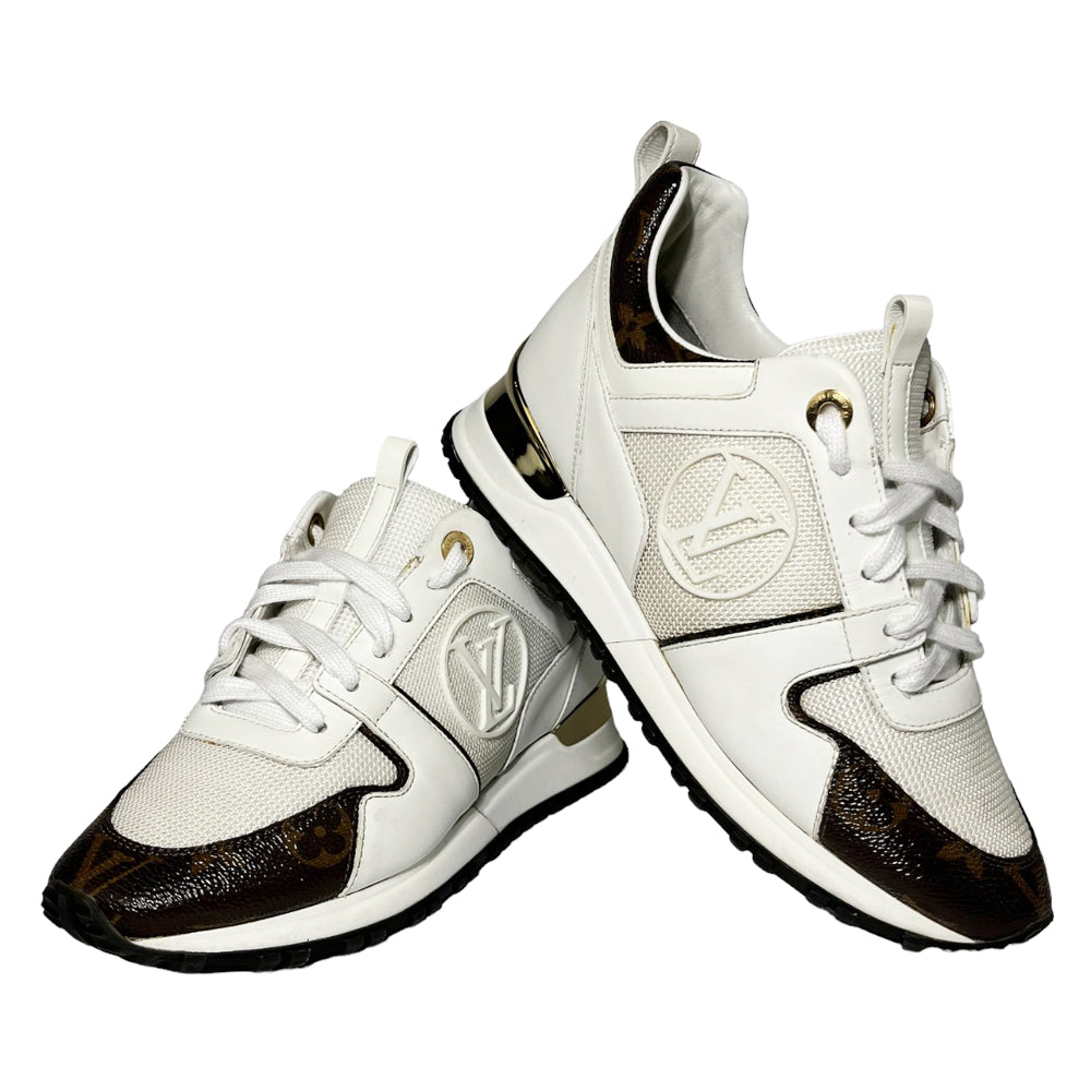 LOUIS VUITTON Scarpe da Ginnastica Run Away Bianco Donna Taglia 2.5 UK LHQ137