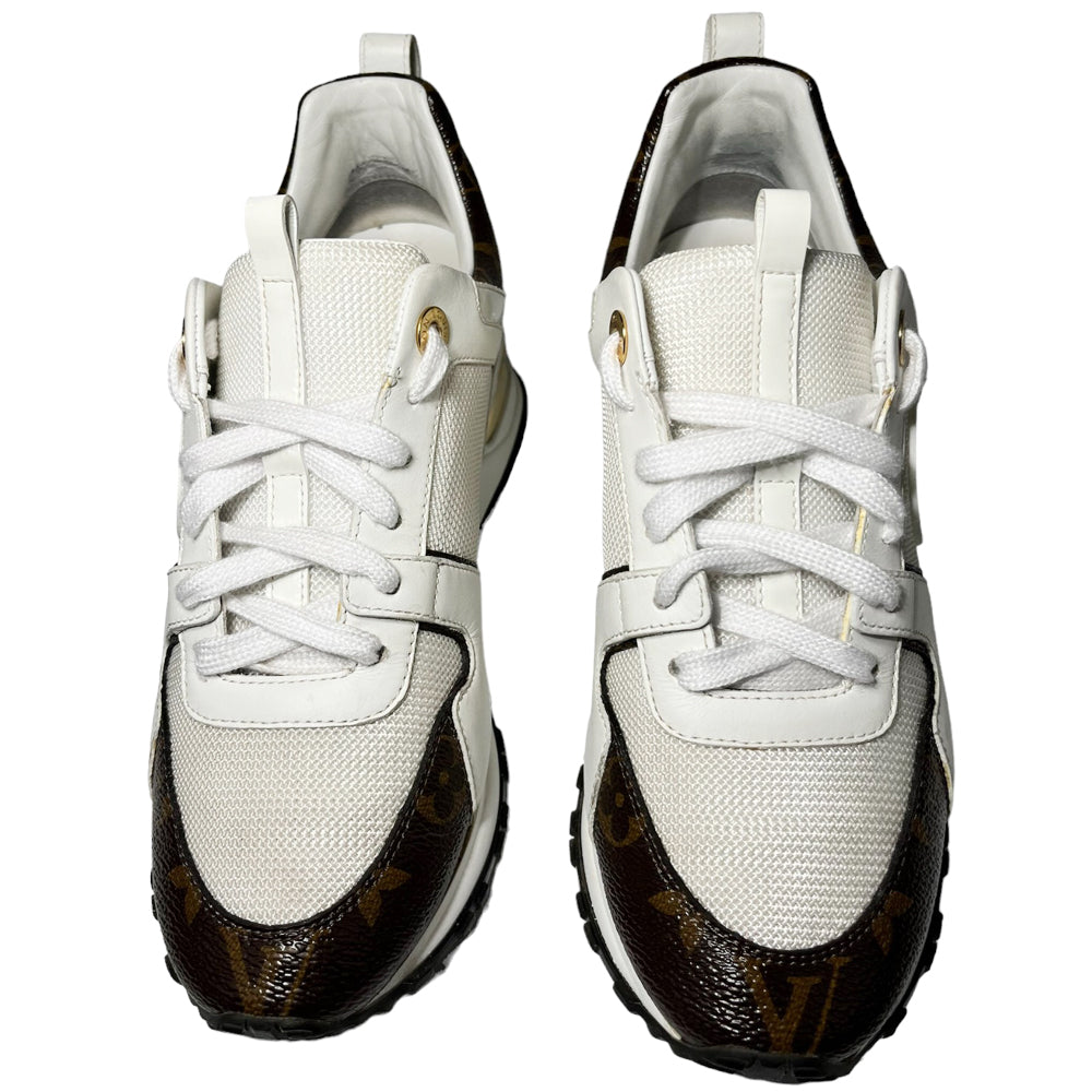 LOUIS VUITTON White Run Away Trainers Women's Size 2.5 UK LHQ137