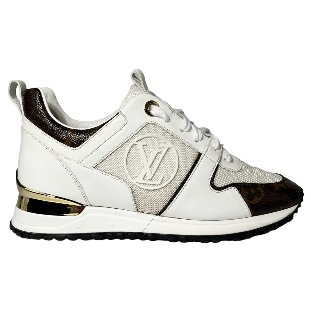 LOUIS VUITTON Weiß Run Away Turnschuhe Damen Größe 2.5 UK LHQ137