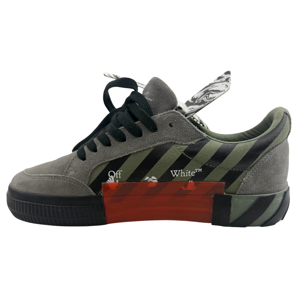 OFF-WHITE Khaki Suede Vulcan Trainers Size 7 LHQ1371