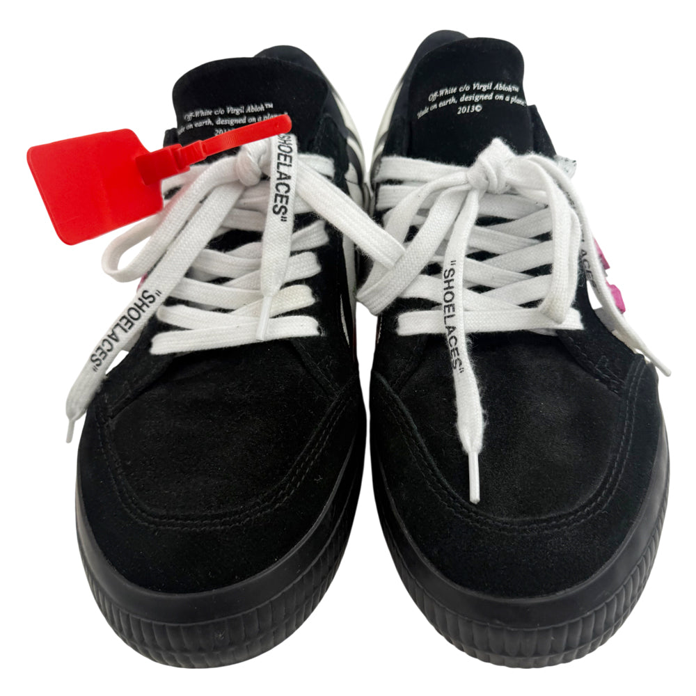 OFF-WHITE White & Black Suede Vulcan Trainers Size 7 LHQ1372