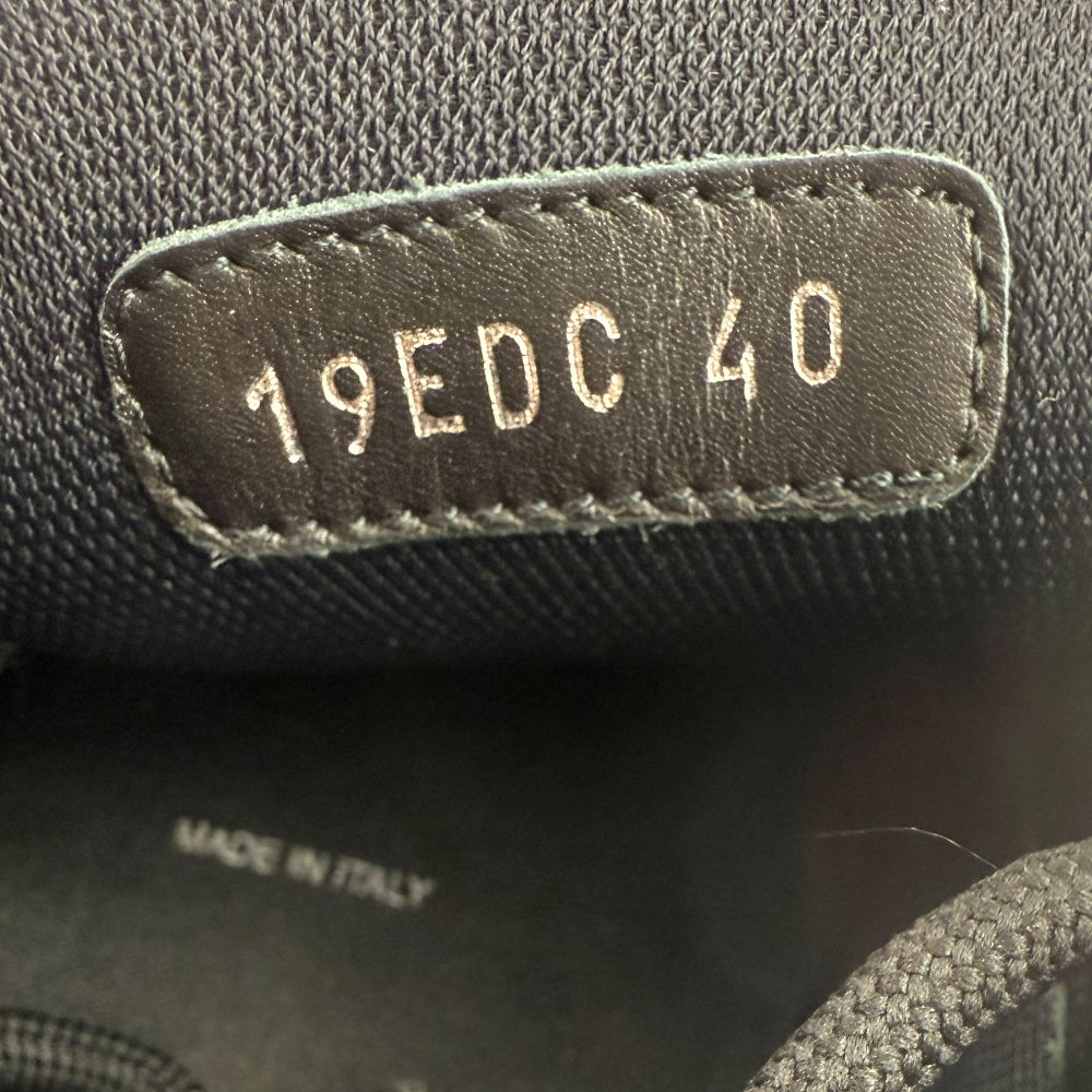 CHRISTIAN DIOR B22 Black & Yellow Canvas Trainers Size 7 LHQ1373