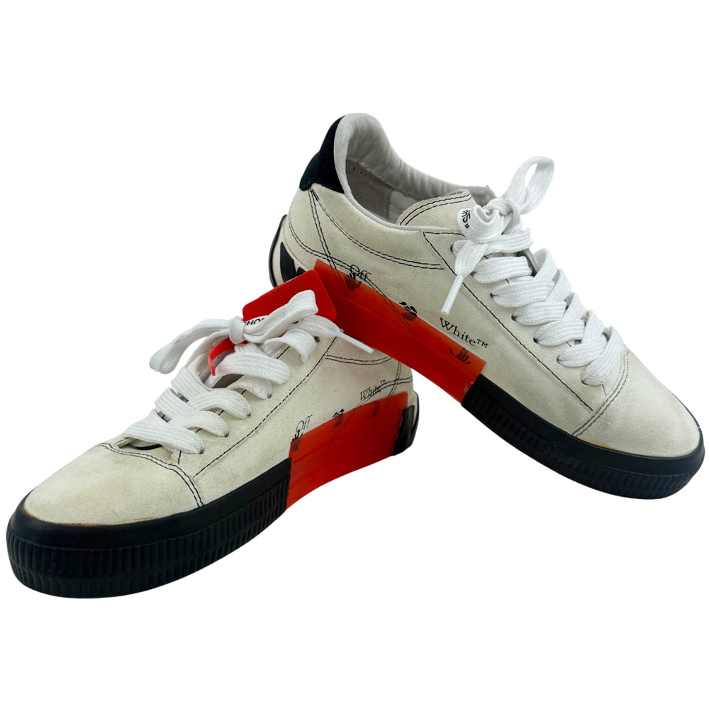 OFF WHITE Cream & Black Trainers Size 5 UK LHQ1375