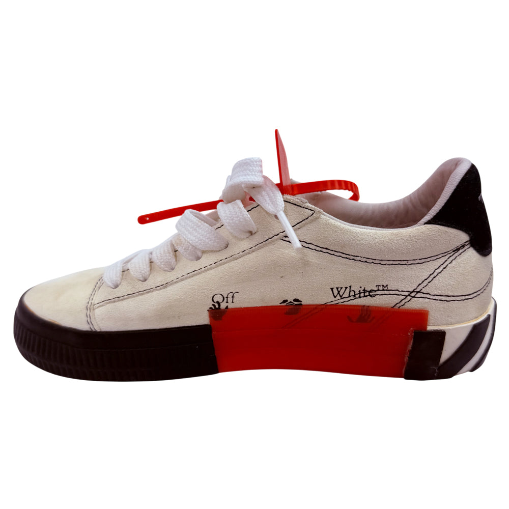 OFF WHITE Cream & Black Trainers Size 5 UK LHQ1375