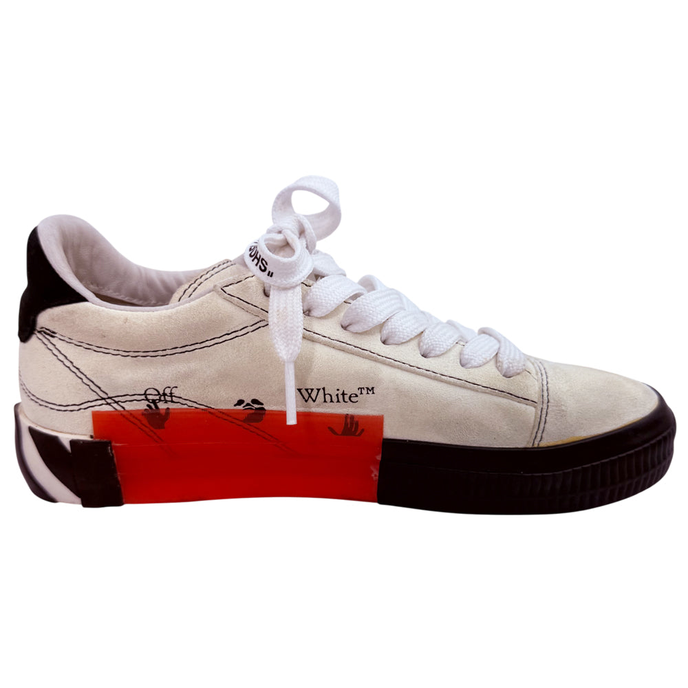 OFF WHITE Cream & Black Trainers Size 5 UK LHQ1375