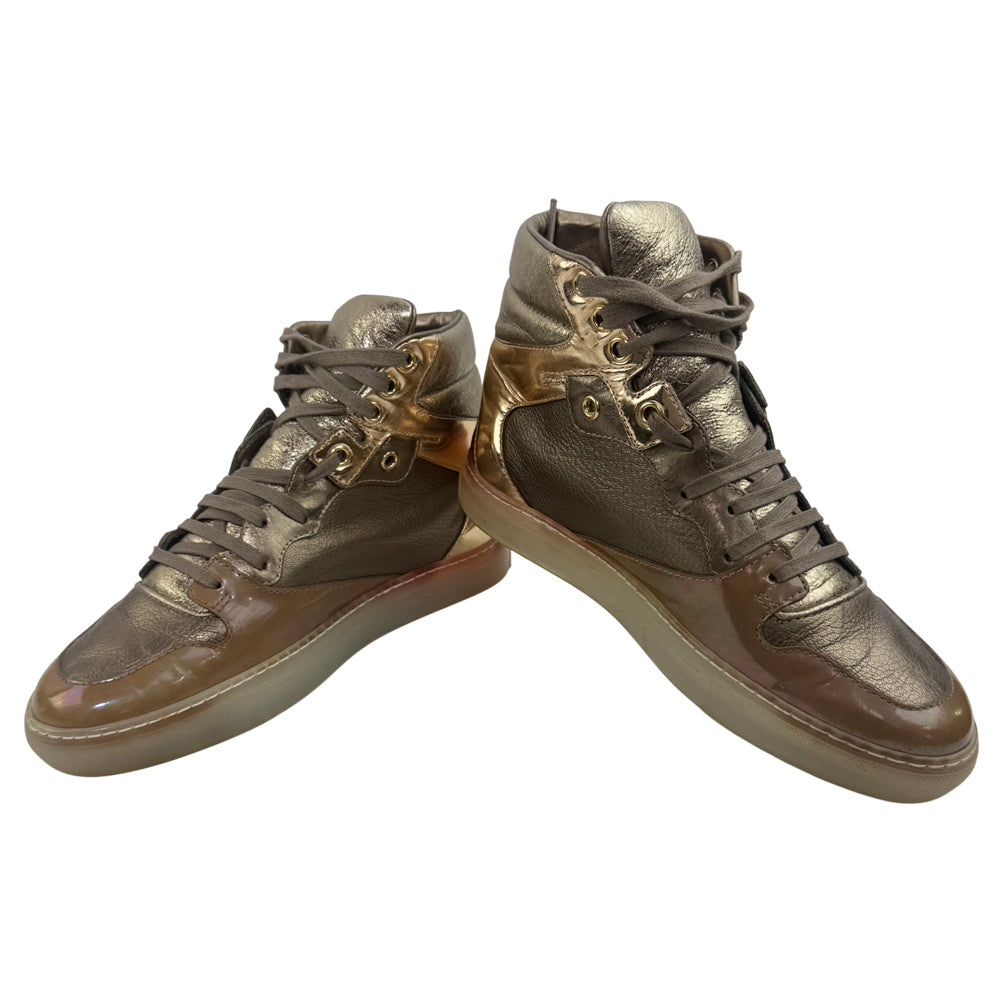 BALENCIAGA Gold Hightops Size 37 4 LHQ1378