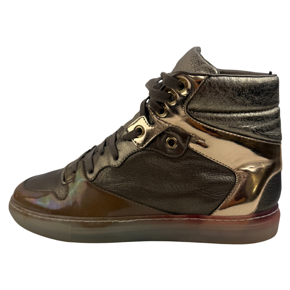 BALENCIAGA Gold Hightops Size 37 4 LHQ1378