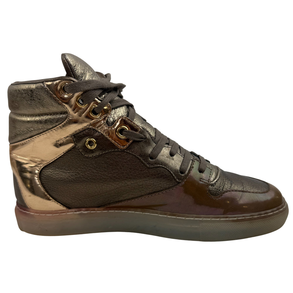 BALENCIAGA Gold Hightops Size 37 4 LHQ1378