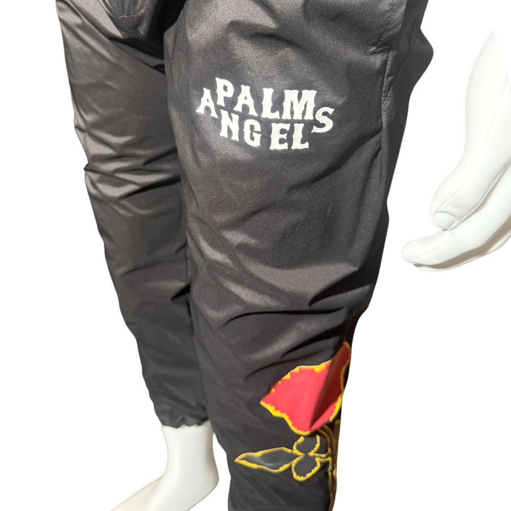 PALM ANGELS Black Rose Track Pants Size XS LHQ1396