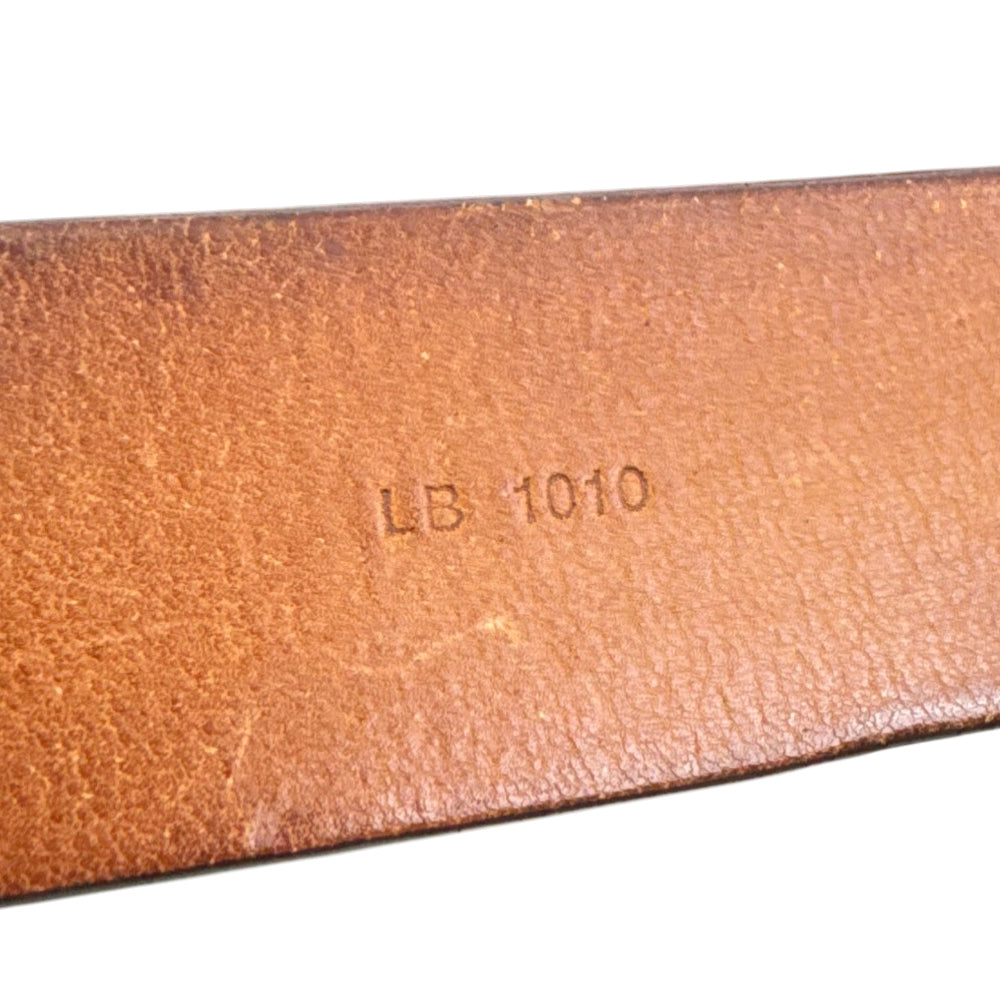 LOUIS VUITTON Santur LST Dark Brown Leather Belt Size 34" LHQ1401