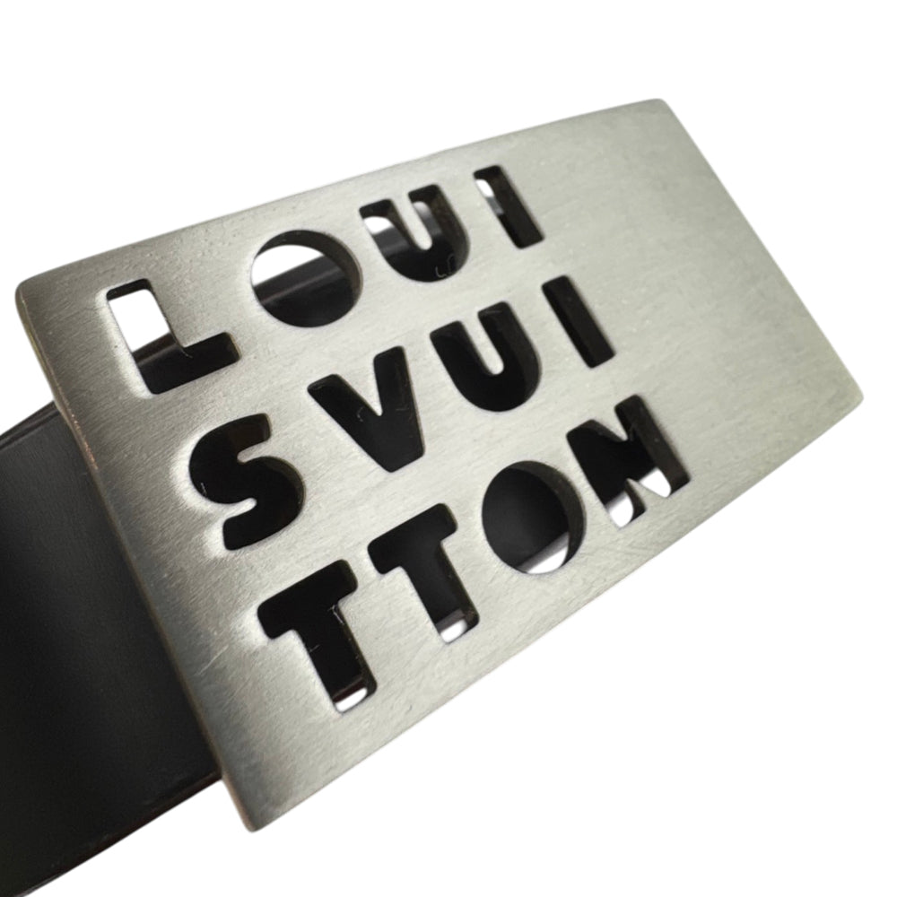 LOUIS VUITTON Santur LST Dark Brown Leather Belt Size 34" LHQ1401