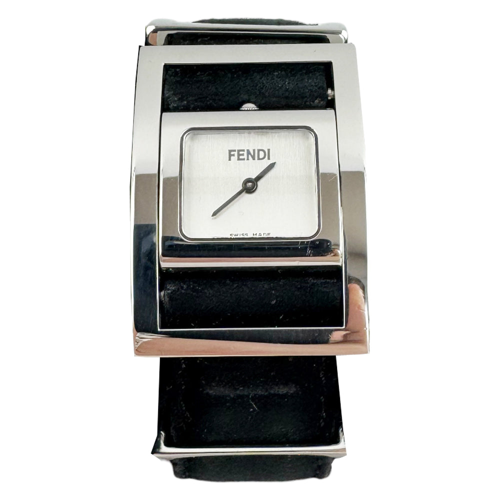 FENDI Ladies Gyro Square Form Silver Watch LHQ1402