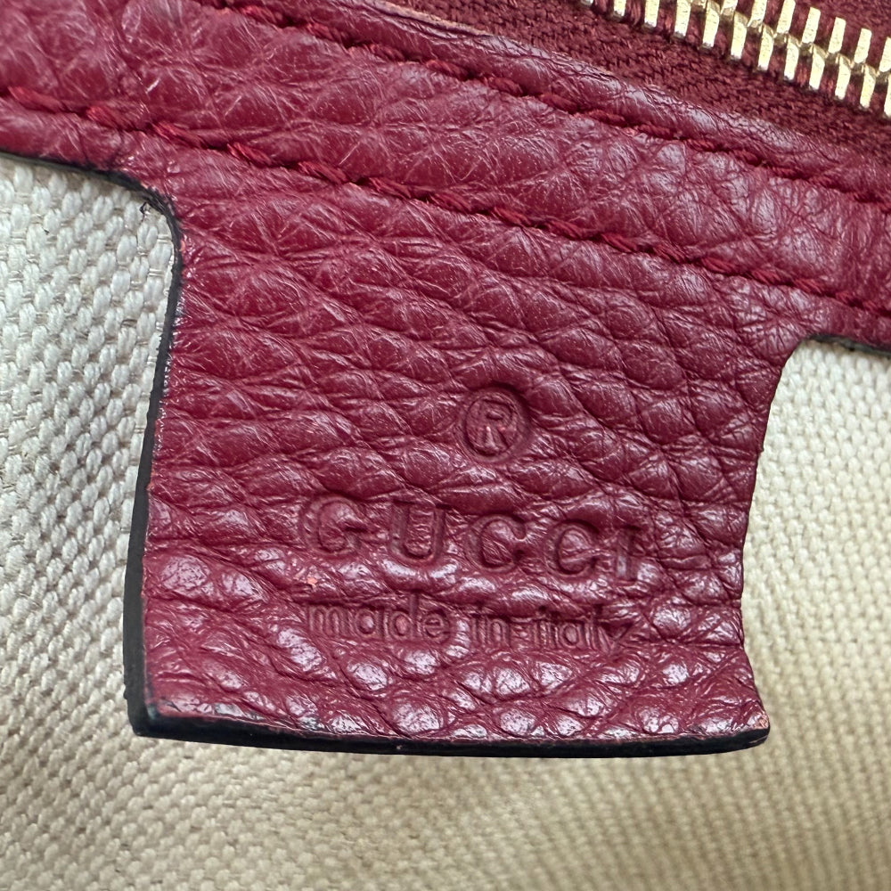 GUCCI Sherry Line GG Supreme Pink Boston Shoulder Bag With Strap LHQ1405