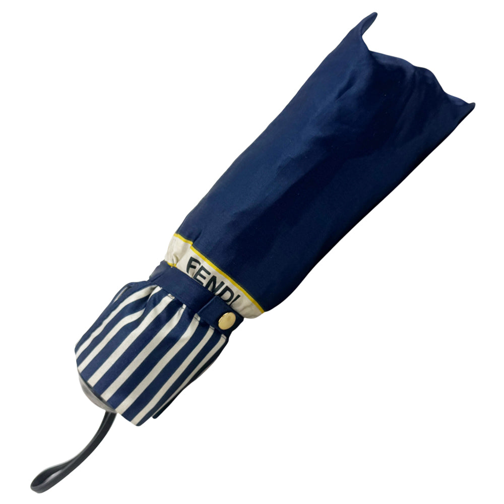 FENDI Navy Blue Folding Umbrella LHQ1421