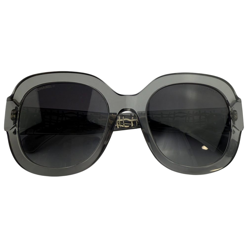 CHANEL Square/Round Grey Sunglasses LHQ1434