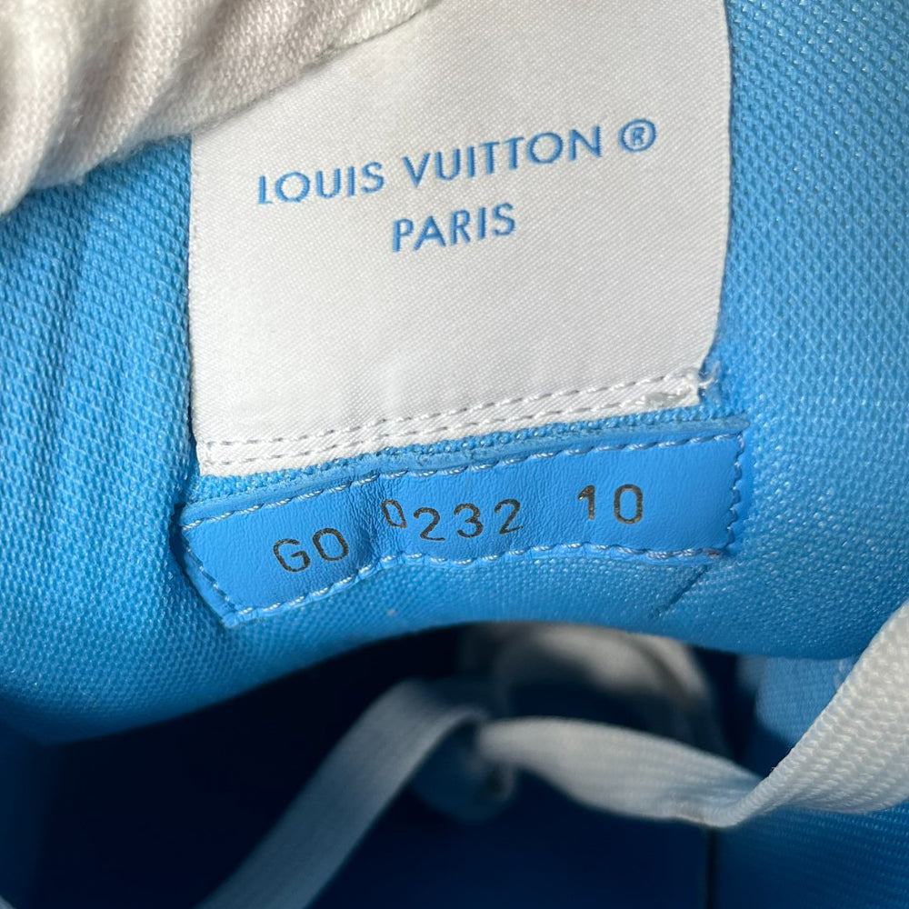 LOUIS VUITTON LV Sneakers Blau Denim Strap Trainer Größe 10 UK LHQ144