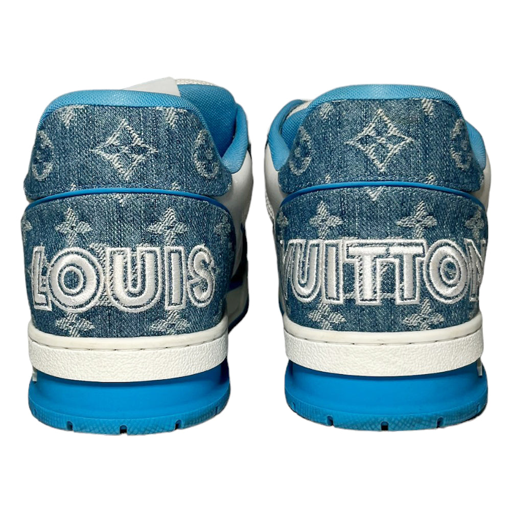 LOUIS VUITTON LV Sneakers Blau Denim Strap Trainer Größe 10 UK LHQ144