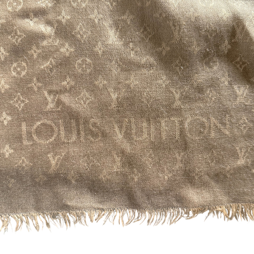 LOUIS VUITTON Monogram Brown scarf LHQ1441